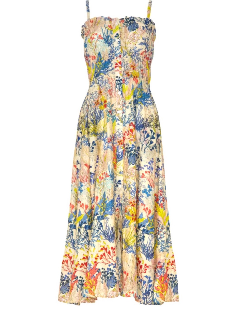 Floral Midi Sundress in Multicolor - Women's